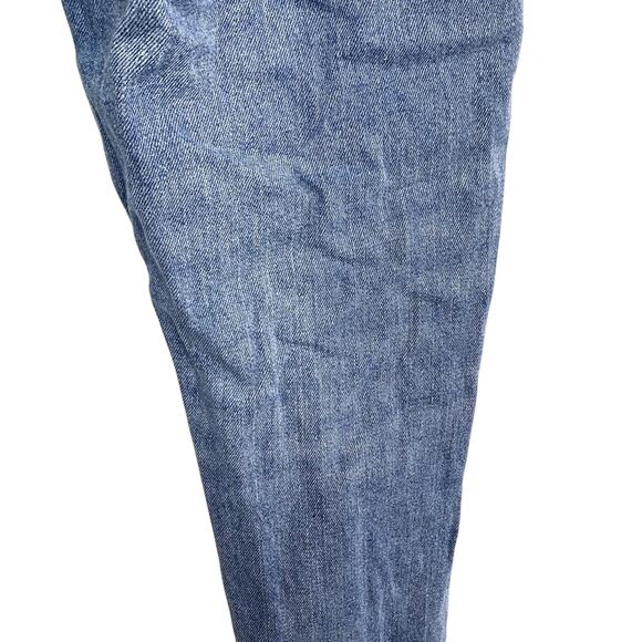 American Eagle Mom Jeans Distressed High Rise Holes Ripped Medium Blue Wash 000 - Picture 15 of 16